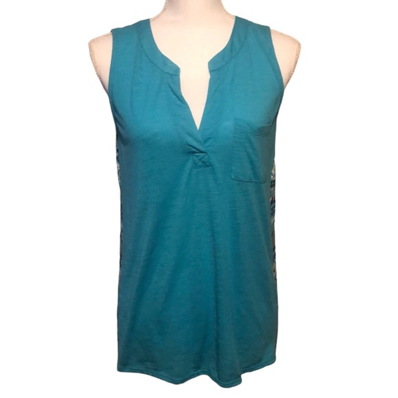 new directions Tops - 🎁New Directions Turquoise Tank Top With Southwest Print Back